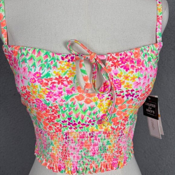 Salt + Cove Juniors' Sun Garden Smocked Cami Bikini Top Multicolor Small NWT's. - Picture 2 of 8